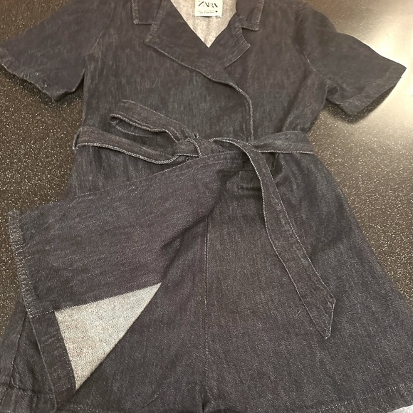 Zara Dark Navy Denim Jumpsuit - Picture 6 of 7